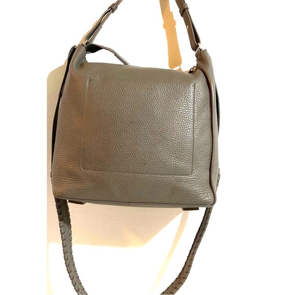 Allsants Elegant Gray Leather Shoulder Bag - Picture 4 of 10